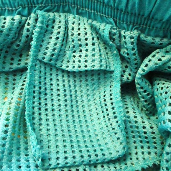 Speedo Men's Swim Trunks, Blue & Green Leaf Print, Pockets, Size XL - Picture 7 of 12